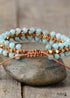 Boho Bracelet, Friendship Bracelet, Blue Amazoniteand Purple Jasper